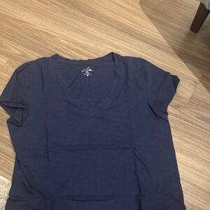 J. Crew Navy V-Neck Tee